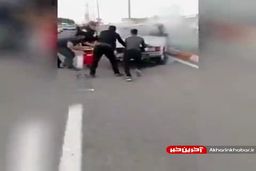 ویدئو|پیکان آتش گرفته بدون راننده استارت زد و راه افتاد