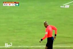 لحظه اخراج و ده نفره شدن ایران|فیلم