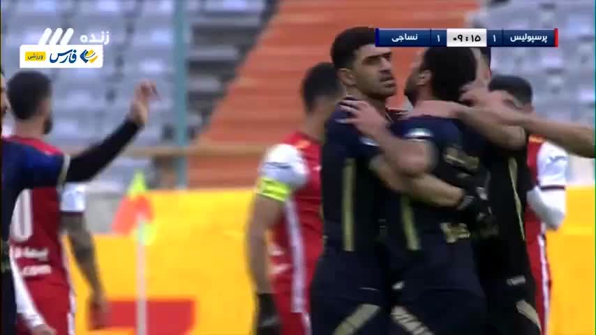فیلم| ضربه کاشته و گل اول نساجی به پرسپولیس 