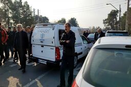 تصاویر بزرگان فوتبال در مراسم خاکسپاری مجید پروین