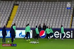 تمرینات رئال مادرید برای آماده سازی دیدار با کلوب بروژ