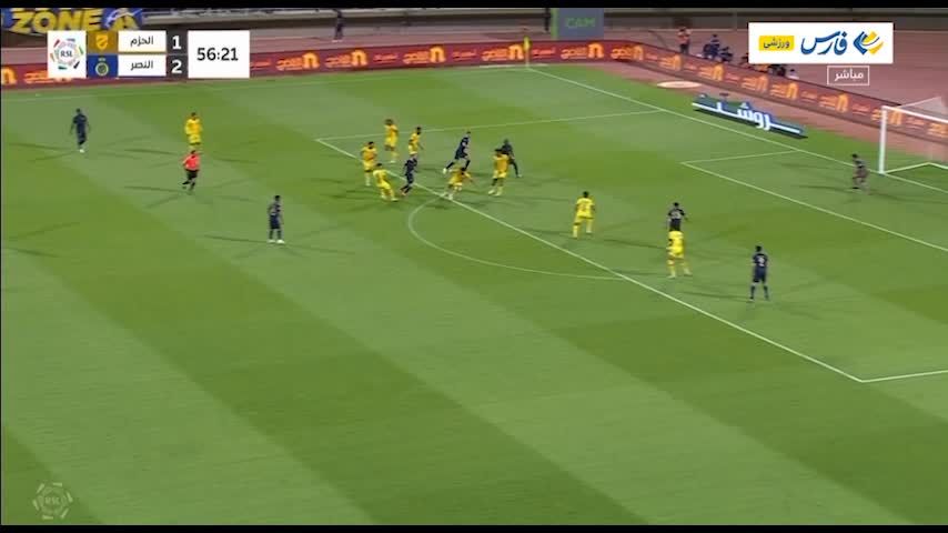 فیلم گل‌های رونالدو و مانه در شب آتش‌بازی النصر مقابل الحزم