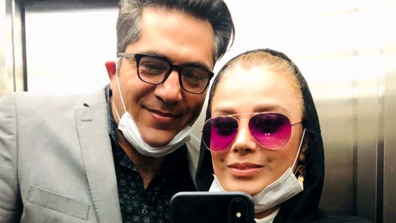 صبا راد در کنار راننده نیسان آبی؛عکس یادگاری صبا با راننده غشی