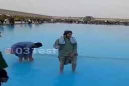 فیلم عجیب از ورود نیروهای طالبان به حوض میدان نقش جهان اصفهان