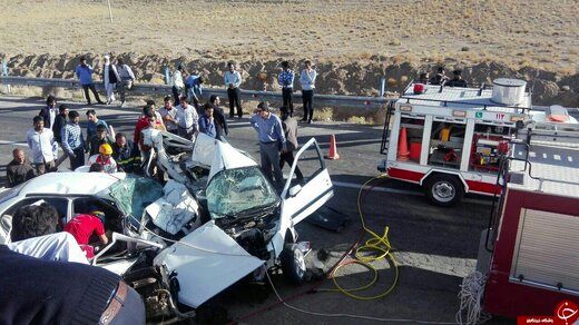 تصادف وحشتناک|موتور و گیربکس 206 کامل به بیرون پرتاب شد|فیلم