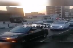حرکت خلاف جهت در اتوبان روی پل توانیر و فرار از صحنه جرم!