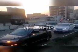 حرکت خلاف جهت در اتوبان روی پل توانیر و فرار از صحنه جرم!