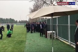 حضور سلطانی فر، وزیر ورزش در تمرین تیم امید