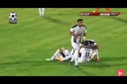 فیلم:سوپر گل فوتبال ایران از فاصله ۷۰ متری در دسته یک