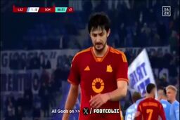 لحظه درگیری و اخراج سردار آزمون در دیدار با لاتزیو