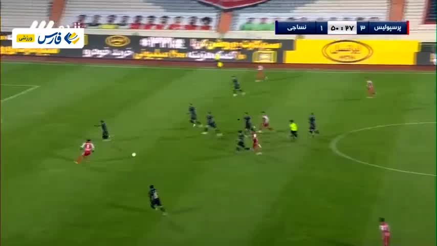 فیلم ضربه سر و گل چهارم پرسپولیس به نساجی