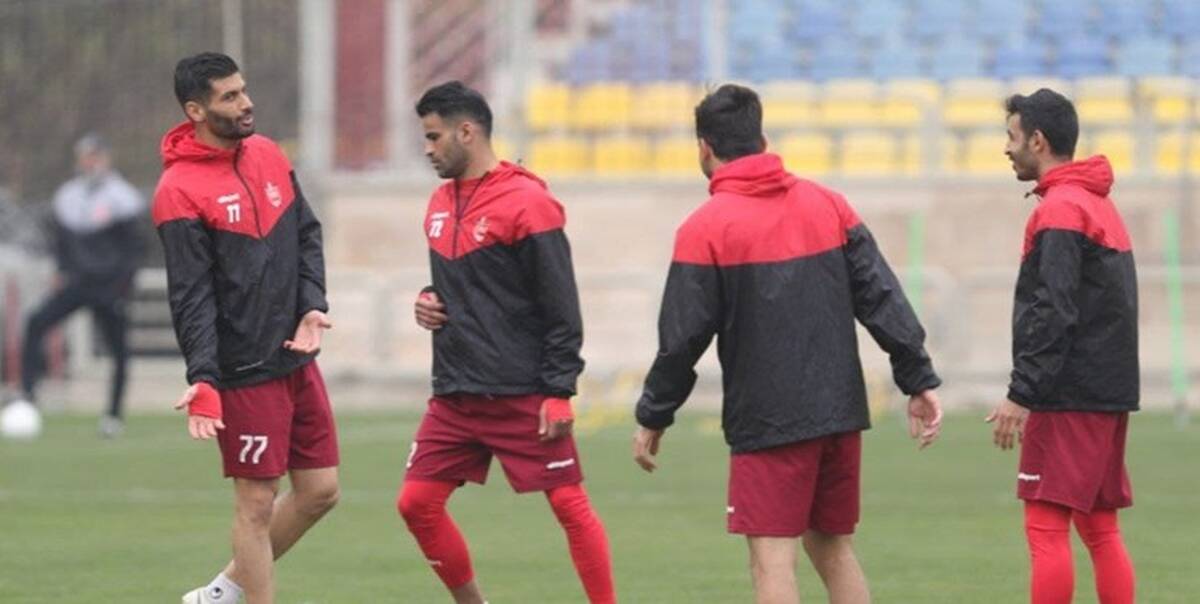 تمرین شاد پرسپولیس؛یحیی شریک آقا وسط