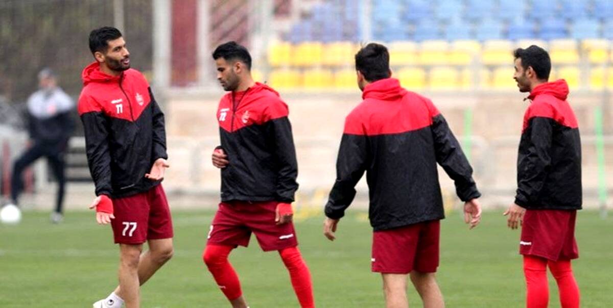 تمرین شاد پرسپولیس؛یحیی شریک آقا وسط