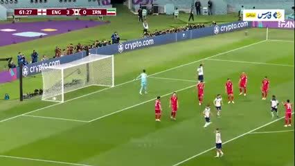 فیلم| گل چهارم انگلیس به ایران توسط ساکا