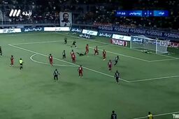 فیلم گل پرسپولیس به فولاد با ضربه سر تماشایی پورعلی گنجی