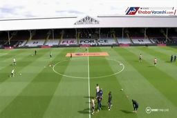 دعوای فیزیکی عجیب سبایوس و انکتیا قبل شروع بازی فولام و آرسنال +فیلم