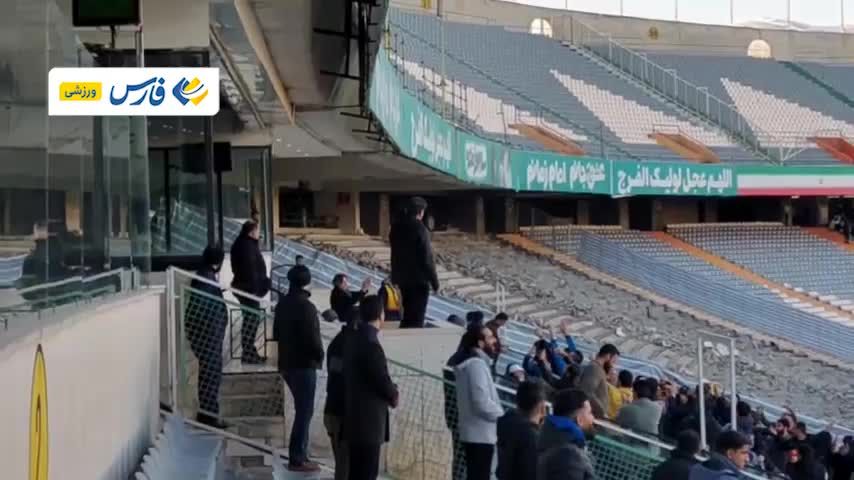 فیلم شادی ساپینتو پس از گل از روی سکوها 