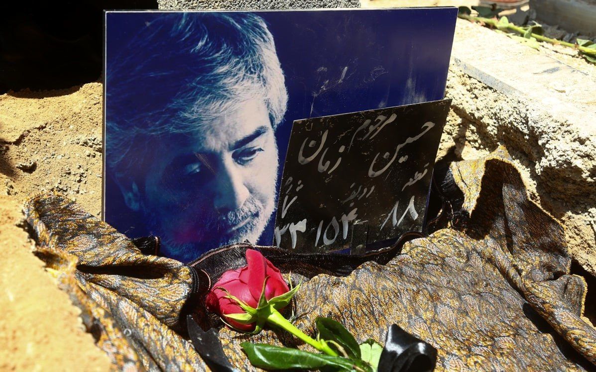 عکسی تلخ از مزار مرحوم حسین زمان
