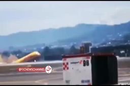 هواپیمای بوئینگ ۷۵۷ از وسط نصف شد|فیلم