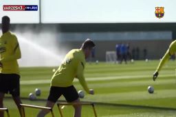 تمرینات بارسلونا برای رویارویی با لوانته