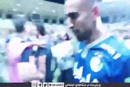فیلم باورنکردنی درگیری بازیکنان فولاد و استقلال پس از پایان بازی