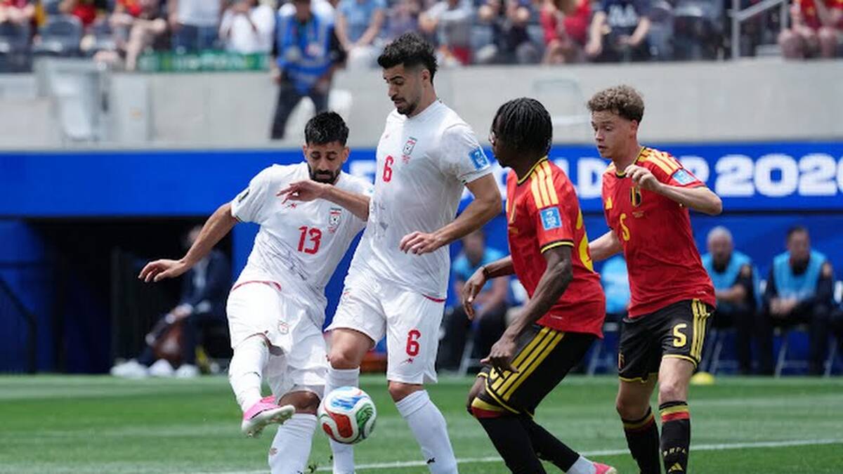 ایران با نمایشی تحسین‌برانگیز بلژیک ۱۰ نفره را متوقف کرد
