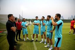 تیم ملی در هتل و چمن دوران جام جهانی در قطر