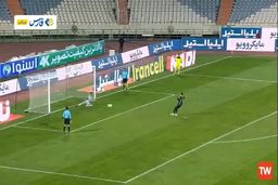 فیلم|ضربات پنالتی بازی پرسپولیس و ون‌پارس