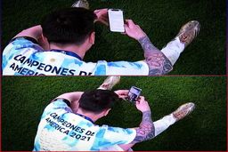 تصاویر لو رفته از تماس مسی با پدر و همسرش