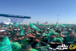 لشکر کشی عربستانی ها برای دیدار با آرژانتین با اسب غول پیکر