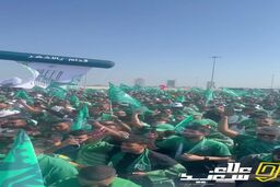 لشکر کشی عربستانی ها برای دیدار با آرژانتین با اسب غول پیکر