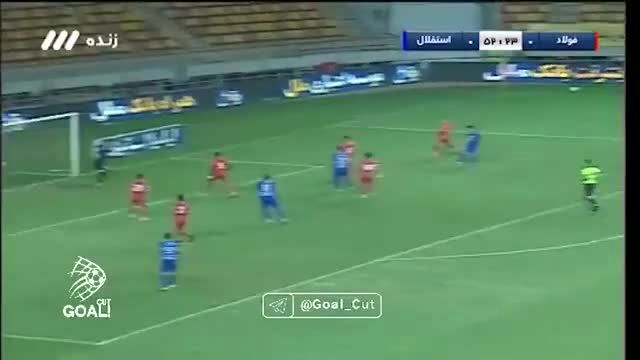 ویدئو| گل اول استقلال به فولاد توسط حسین زاده