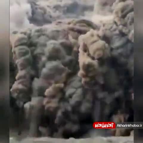 تصاویر وحشتناک آخرالزمانی در ریزش در جاده هراز|فرار هولناک مردم