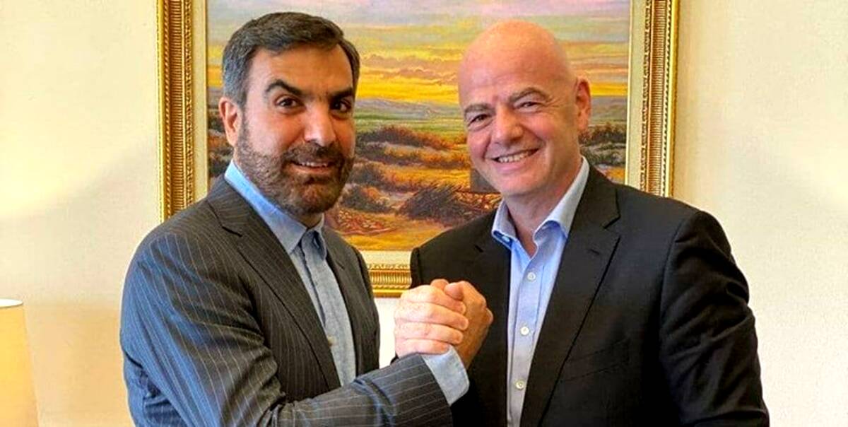حضور عجیب نایب رئیس عزیزی خادم در اجلاس فیفا
