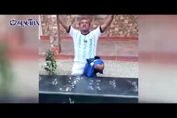 آرامگاه مارادونا در بوشهر بعد از قهرمانی آرژانتین