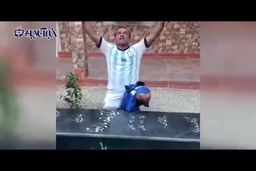 آرامگاه مارادونا در بوشهر بعد از قهرمانی آرژانتین