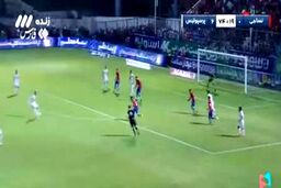 فیلم سومین گل پرسپولیس به نساجی توسط رفیعی