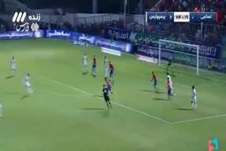 فیلم سومین گل پرسپولیس به نساجی توسط رفیعی