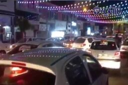  جشن و پایکوبی هواداران نساجی در قائمشهر بعد از حذف استقلال