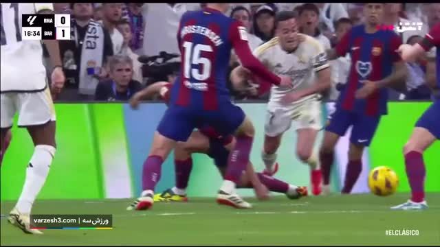 (ویدئو) گل اول رئال مادرید به بارسلونا (وینیسیوس)