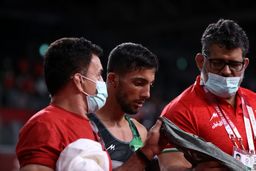 تصاویری متفاوت از محمد رضا گرایی نخستین فینالیست کشتی ایران