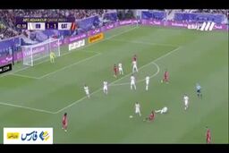 گل دوم قطر به ایران توسط اکرم عفیف