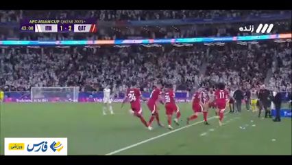 گل دوم قطر به ایران توسط اکرم عفیف