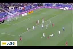 گل دوم قطر به ایران توسط اکرم عفیف