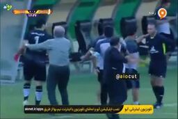 فیلم|لحظه درگیری گردان با داور چهارم
