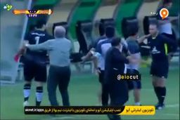 فیلم|لحظه درگیری گردان با داور چهارم