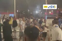 اولین درگیری خیابانی تماشاگران جام جهانی بر سر مسی|فیلم
