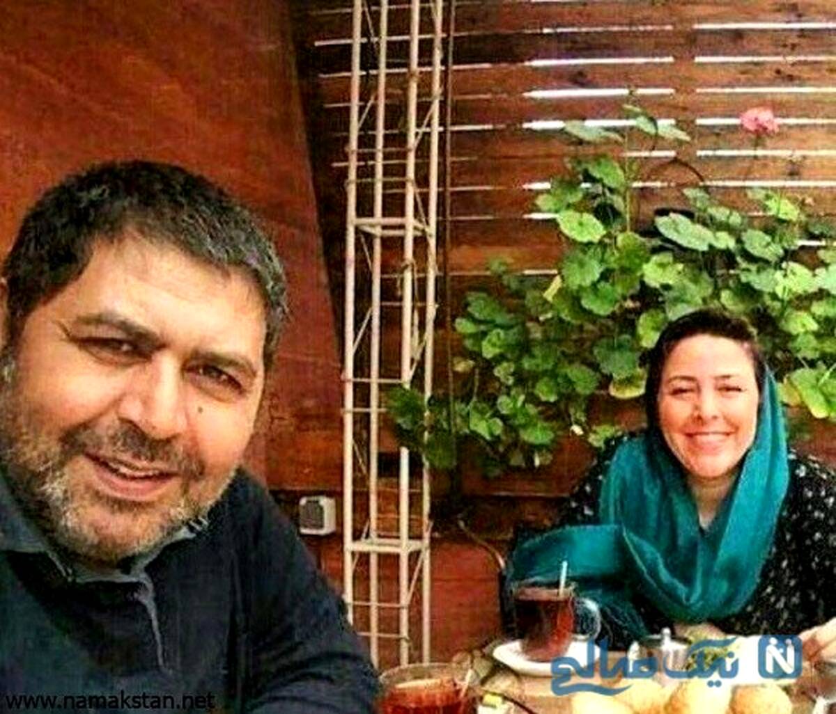 عکس شاد فرهاد اصلانی و همسرش