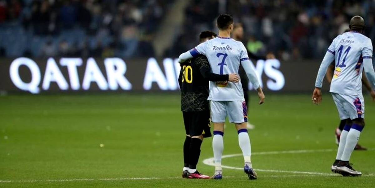 پاری سن ژرمن 5 - تیم منتخب النصر و الهلال 4/ گلزنی مسی و رونالدو در نبرد ریاض
