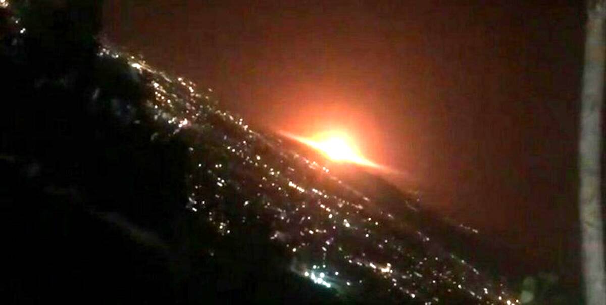 فیلم دیده نشده از انفجار بزرگ دیشب تهران
